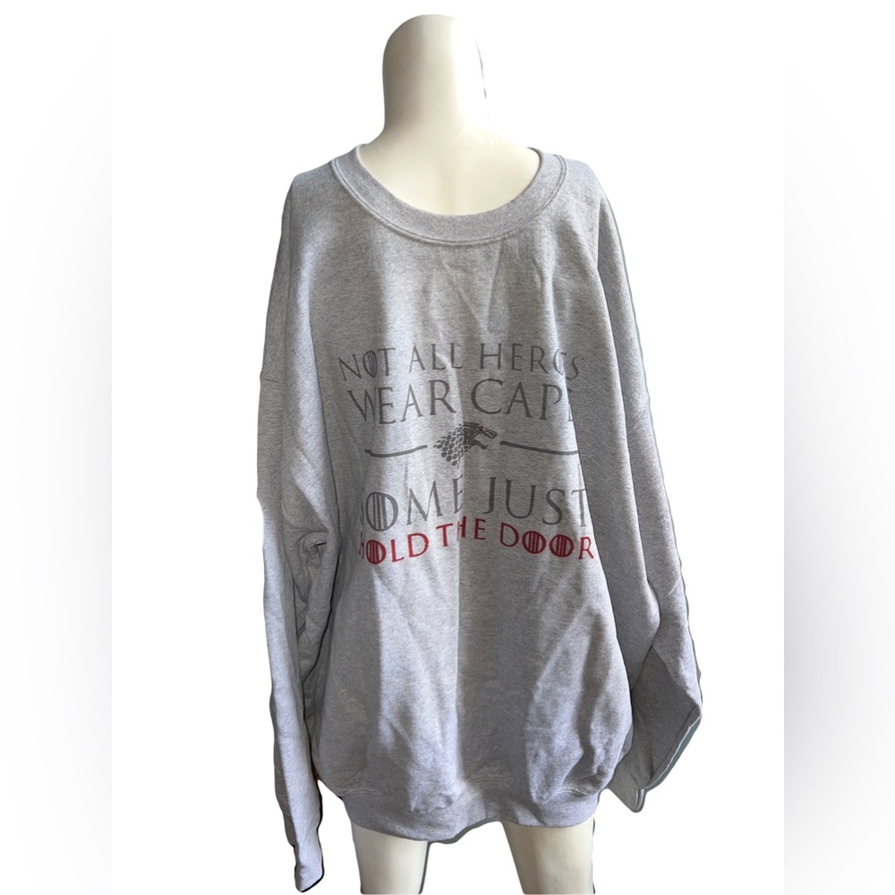 Graphic Sweatshirt Game of Thrones Hodor Hold the Door Gildan Heavy Blend 4XL